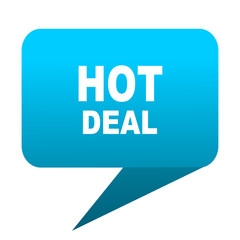 hot deal blue bubble icon