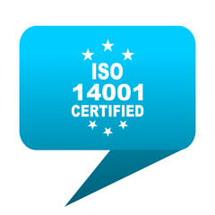 iso 14001 blue bubble icon