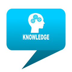 knowledge blue bubble icon