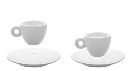 Cup for espresso with saucer.