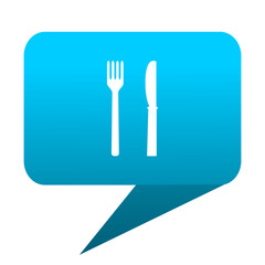 Fototapeta premium eat blue bubble icon