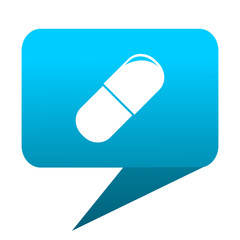 drugs blue bubble icon