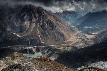 Mountain lake in Nepal
