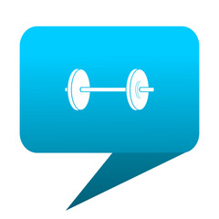 fitness blue bubble icon