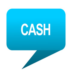 cash blue bubble icon