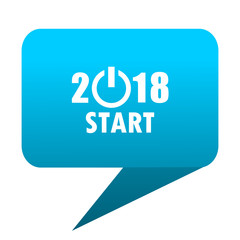 year 2016 blue bubble icon