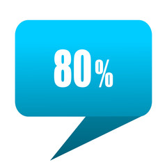 80 percent blue bubble icon
