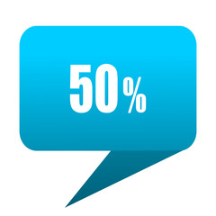 50 percent blue bubble icon