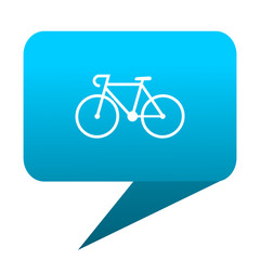 bicycle blue bubble icon