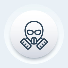 gas mask icon in linear style