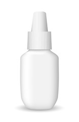 White medical container on white background