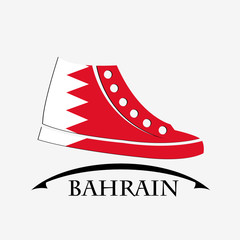shoes icon made from the flag of Bahrain