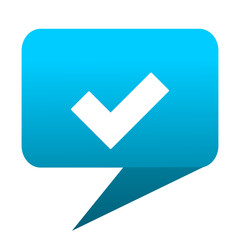 accept blue bubble icon