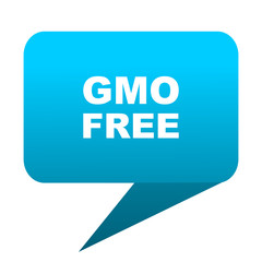 gmo free blue bubble icon