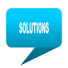 solutions blue bubble icon