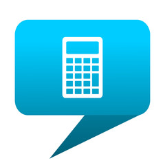 calculator blue bubble icon