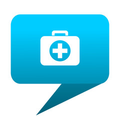 Fototapeta premium first aid blue bubble icon