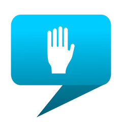 Obraz premium stop blue bubble icon