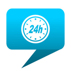 24h blue bubble icon