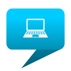 computer blue bubble icon