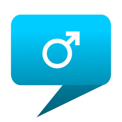 male blue bubble icon