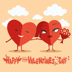 Fototapeta premium Red hearts.