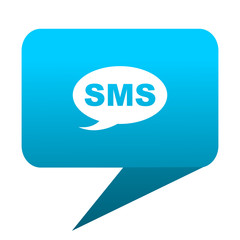 sms blue bubble icon