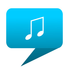 music blue bubble icon