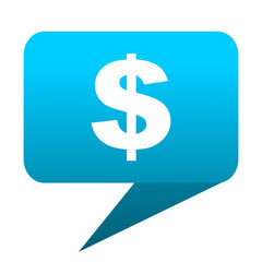 Obraz premium dollar blue bubble icon