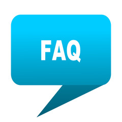 faq blue bubble icon