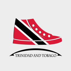 shoes icon made from the flag of Trinidad and Tobago