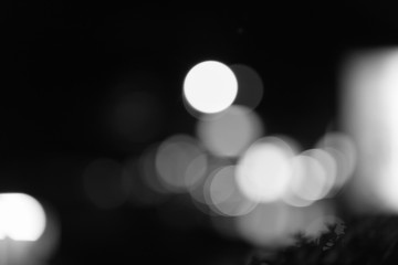 street bokeh - black and white