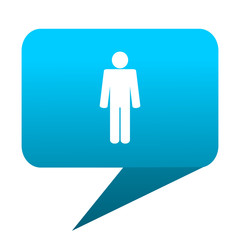 Male blue bubble icon