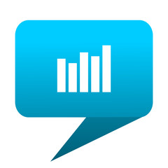 Graph blue bubble icon