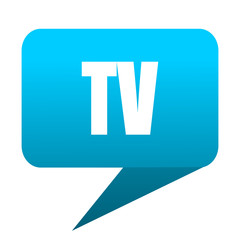 Tv blue bubble icon