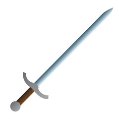 Isolated sword on a white background, Vector illustration