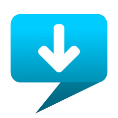 Download arrow blue bubble icon
