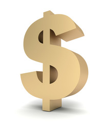 dollar sign concept  3d illustration