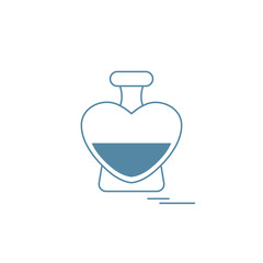 Cute vector illustration of perfume bottle in the shape of heart