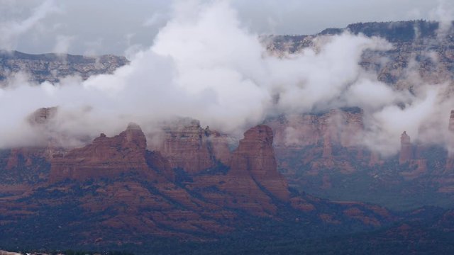 Uplifting Air forms Clouds After Desert Rain