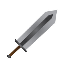 Isolated sword on a white background, Vector illustration