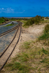 Fairbourne and Barmouth Steam railway, West Wales, UK, Barmouth Bay to the south of the estuary of the River Mawddach in Gwynedd