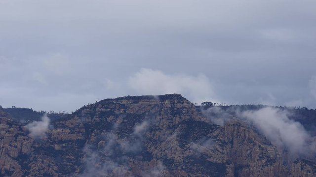 Moist Air Rising Forming Clouds in Sedona