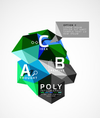 Abstract polygonal infographics