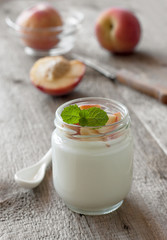 Yogurt with peach