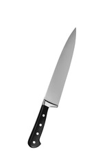 Kitchen knife over white