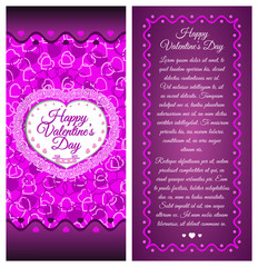 Happy valentines day. Brochure, poster or leaflet template
