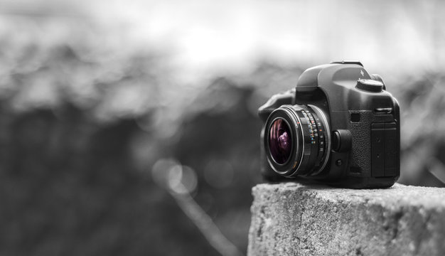 Digital camera with an old fisheye lens