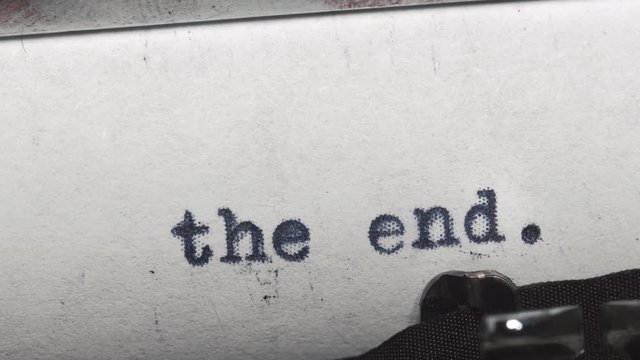 the end - Typed on an old vintage typewriter