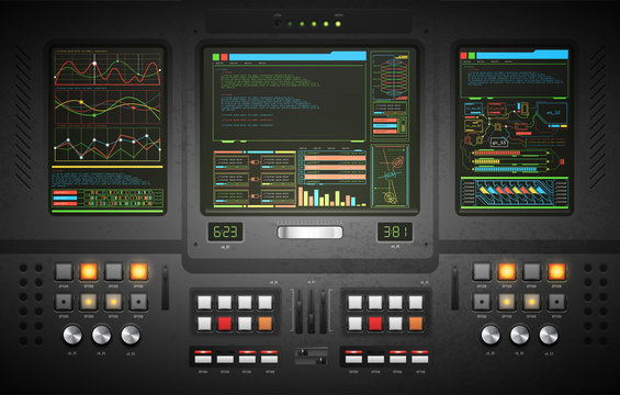 lo-fi user interface. Creative template in the style of science fiction.